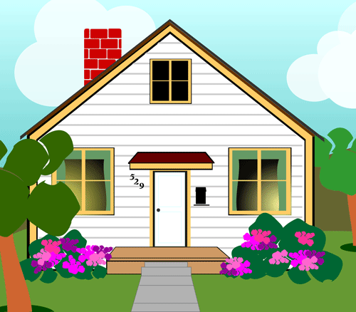 Home clipart yard. House clip art library