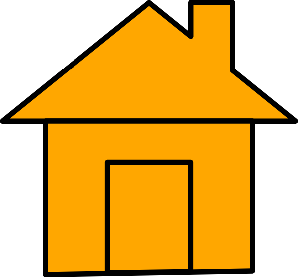 Clipart house yellow. Orange icon clip art