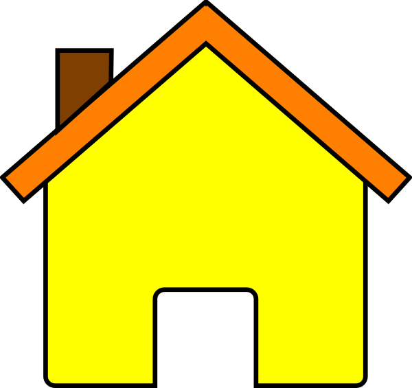 Clipart key new home. Yellow house clip art