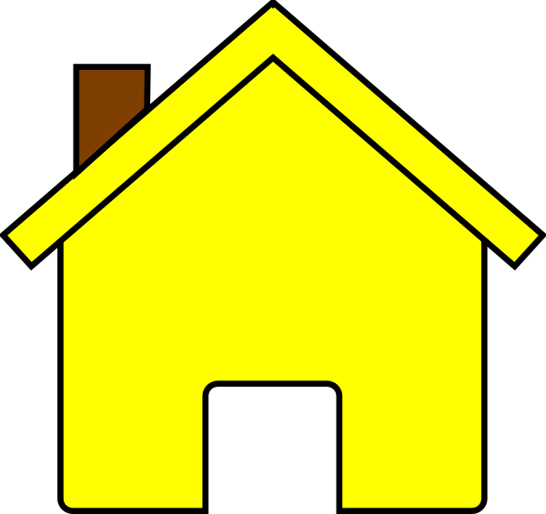 clipart houses yellow