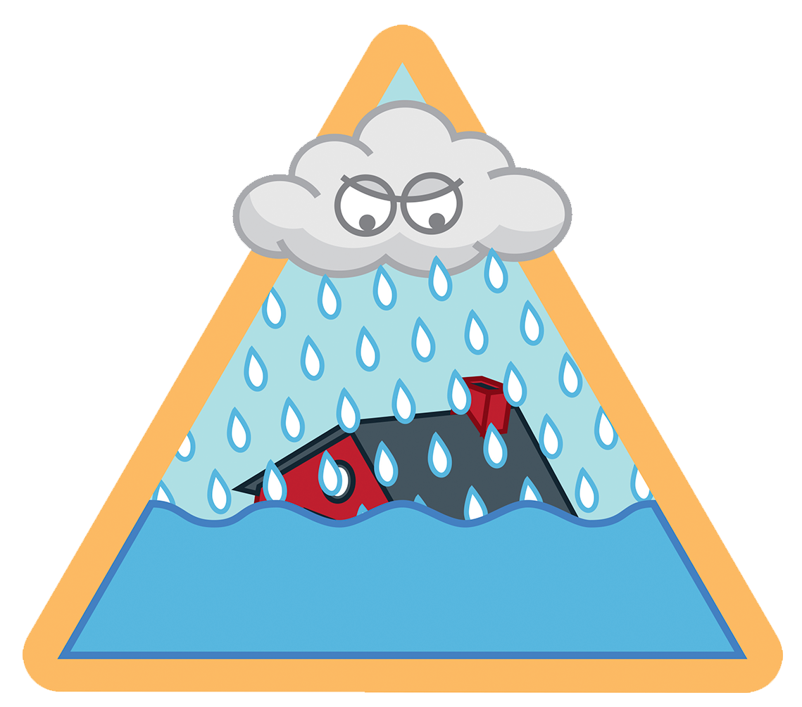 clipart houses flooding