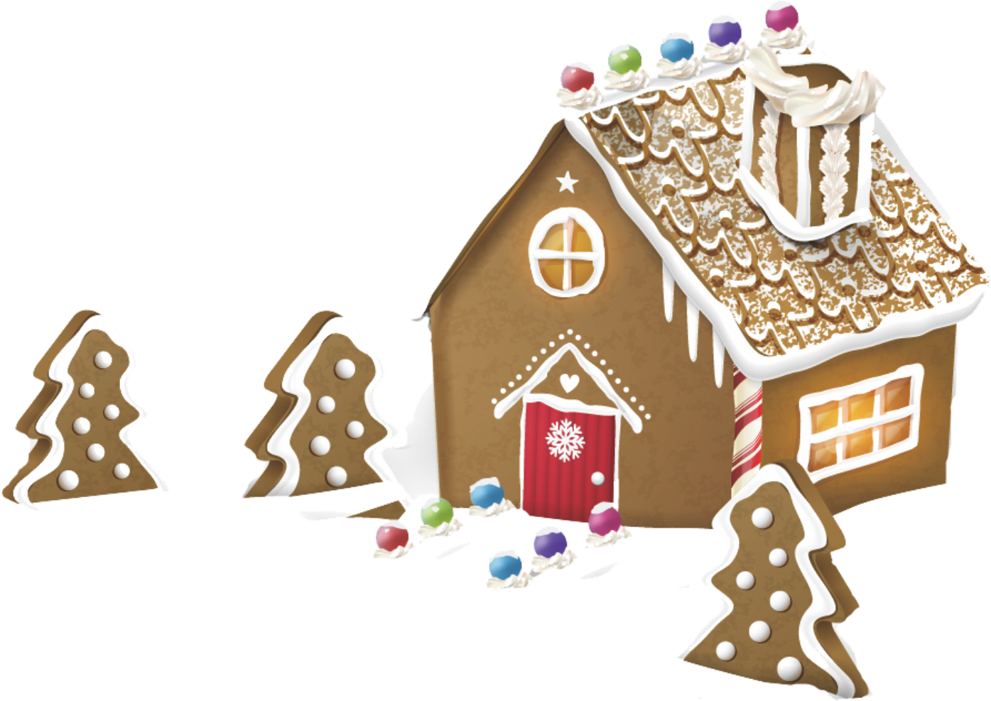 clipart houses gingerbread man