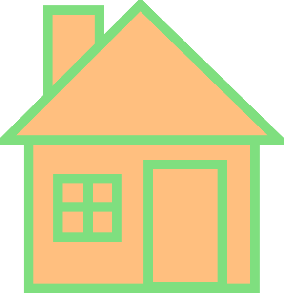 houses clipart orange