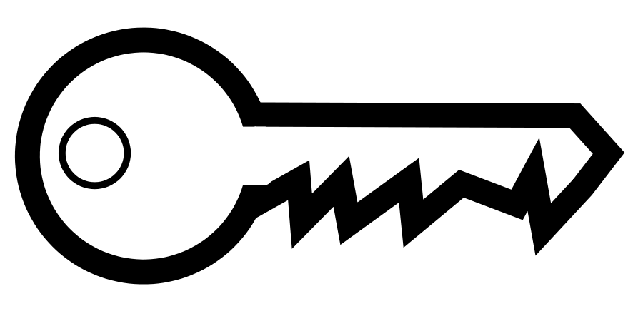 key clipart black and white