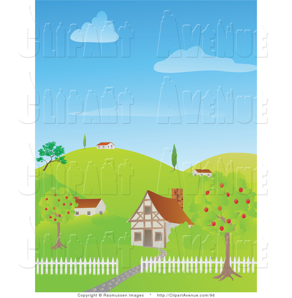 clipart houses landscape
