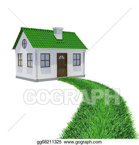 Stock illustration the of. House clipart path