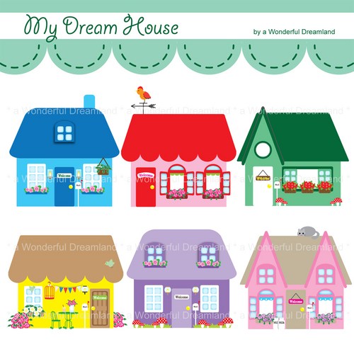 houses clipart printable