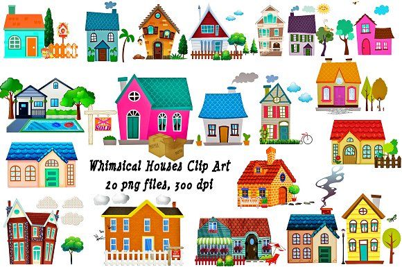 clipart houses pencil