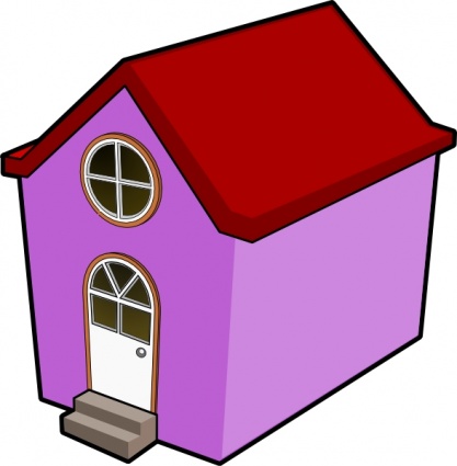 Clipart houses purple. Free cartoon download clip