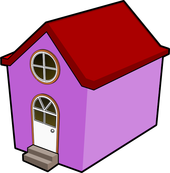 Bigredsmile a little house. Clipart houses purple