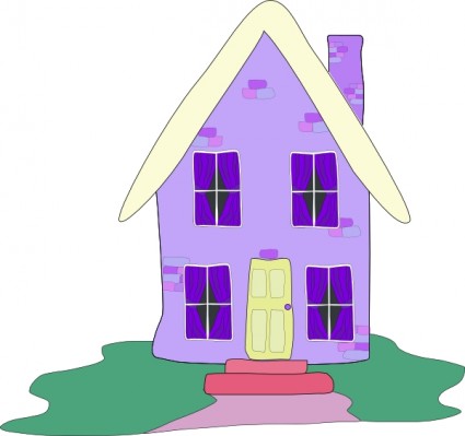 Free house images download. Clipart houses purple