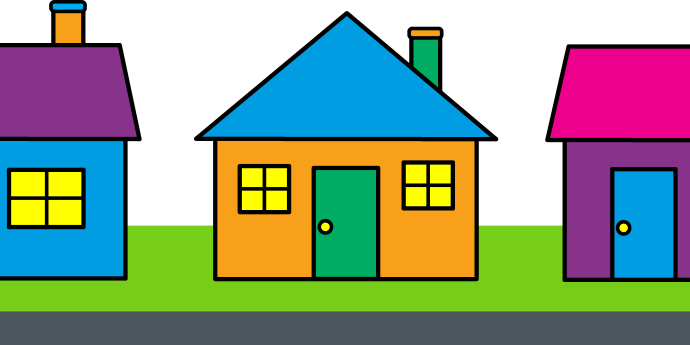 clipart houses rectangle