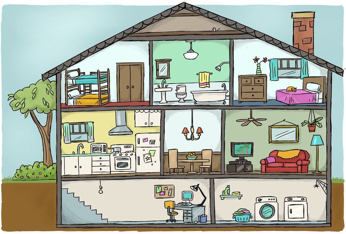Rooms house clipartxtras plans. Houses clipart room
