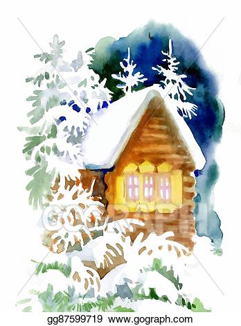 clipart houses scenery