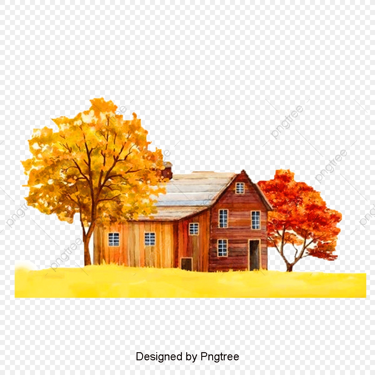 clipart houses scenery