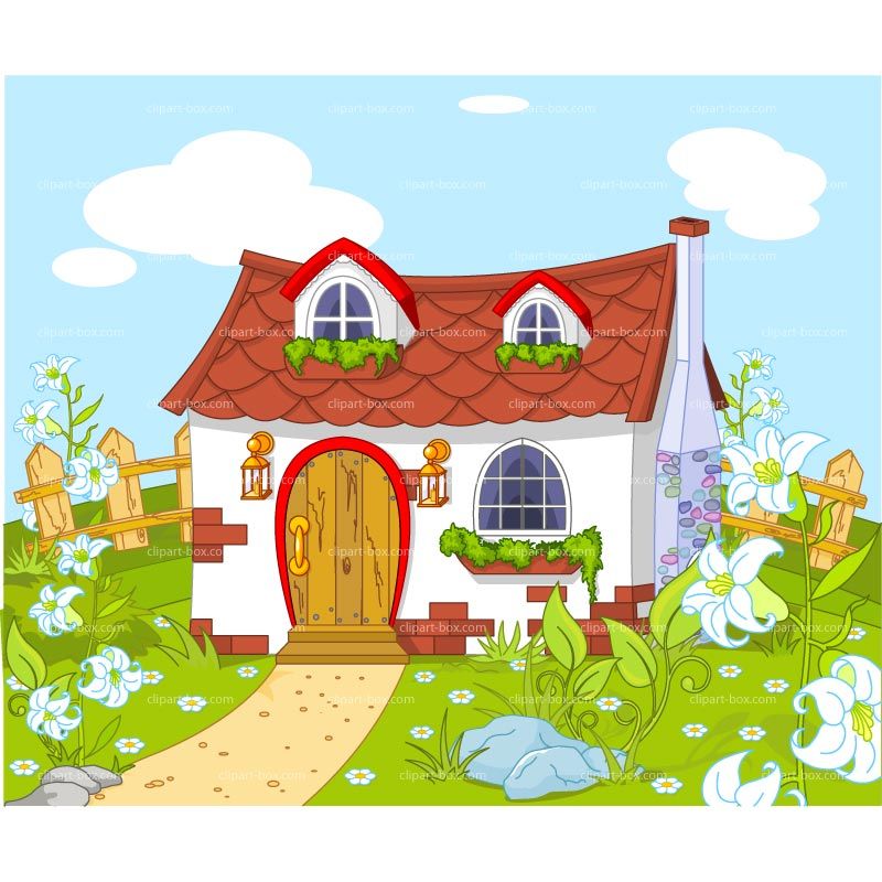 clipart houses scenery
