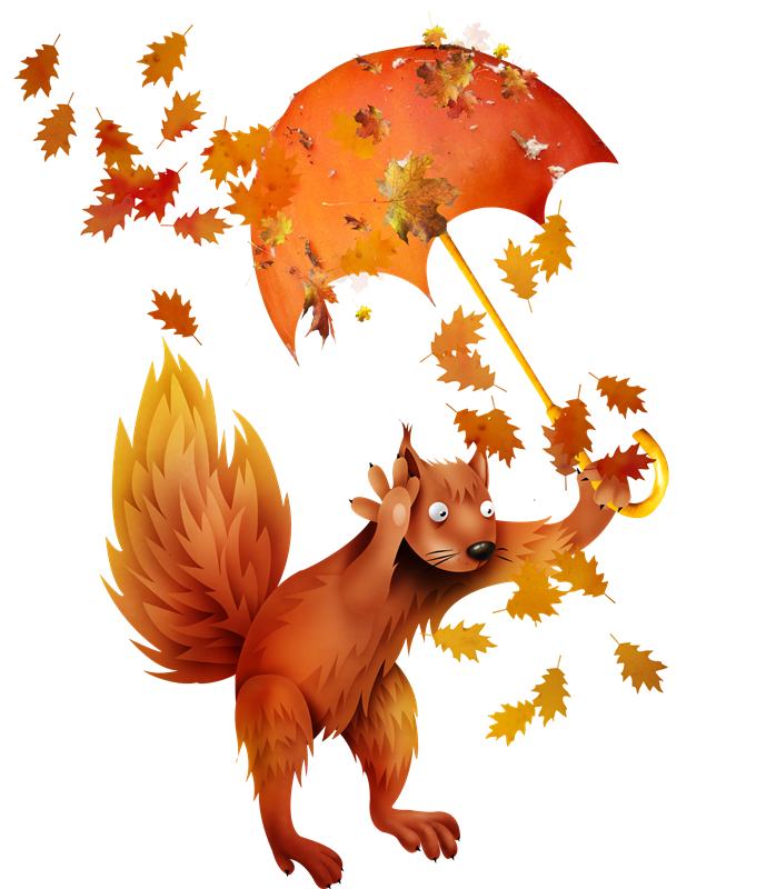 fall clipart squirrel