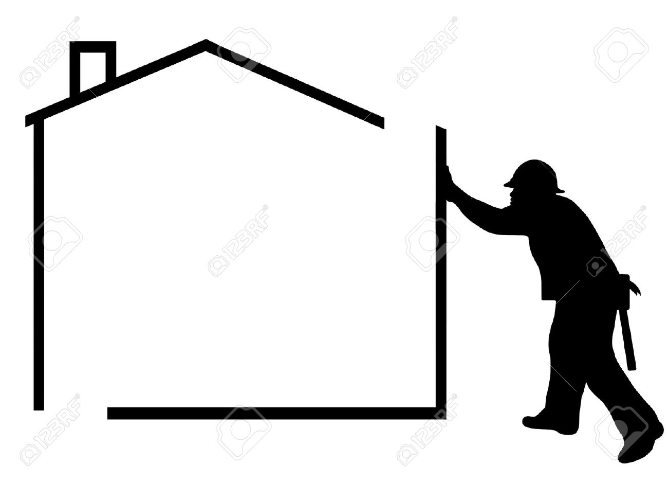 Free house construction cliparts. Houses clipart tools
