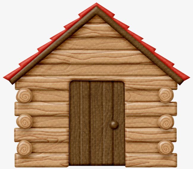 clipart houses wood
