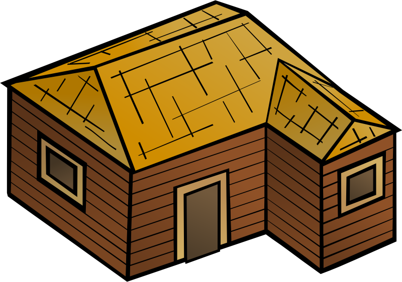 clipart houses wood