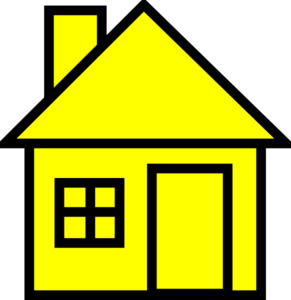 clipart houses yellow