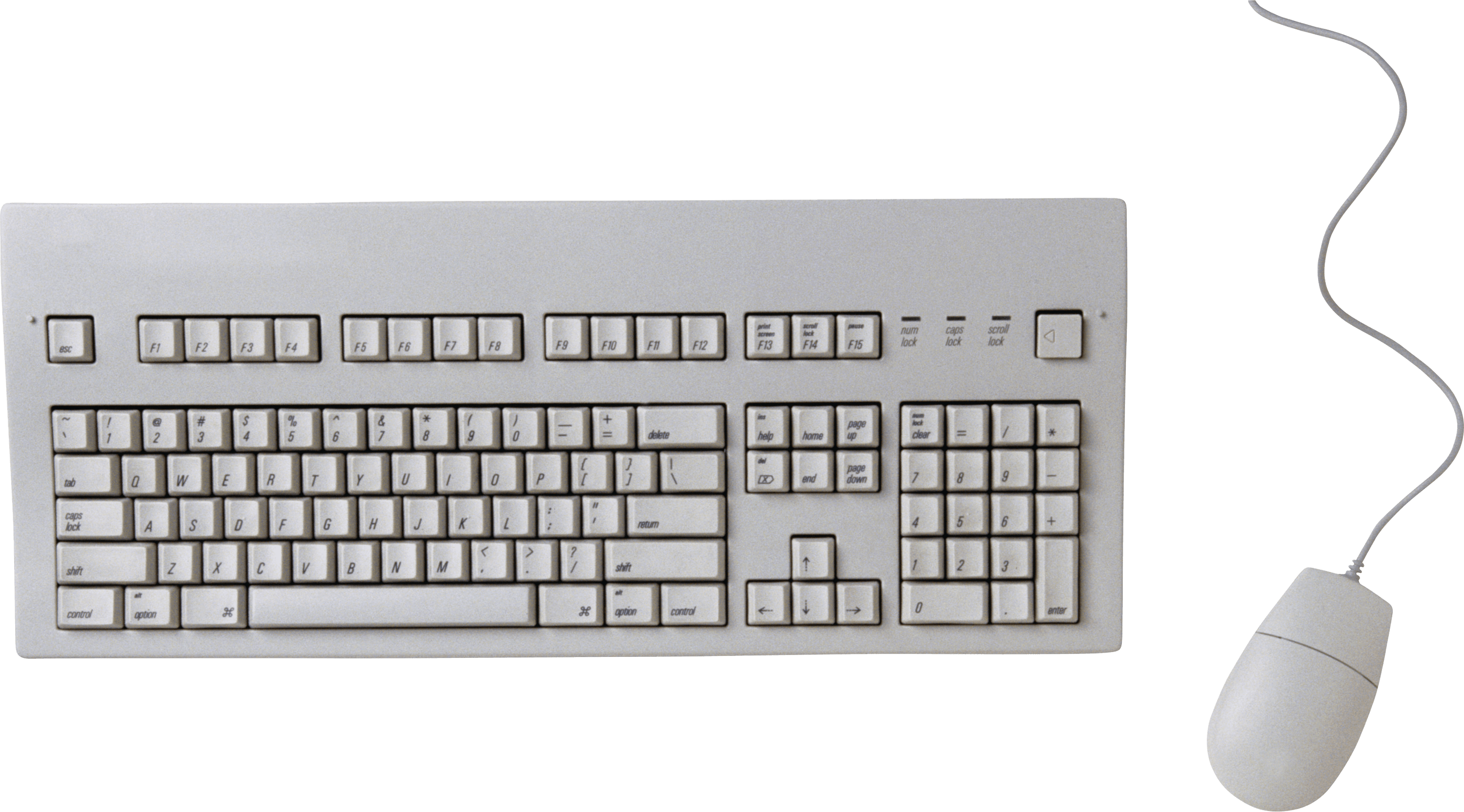 Vintage mouse transparent png. White clipart keyboard