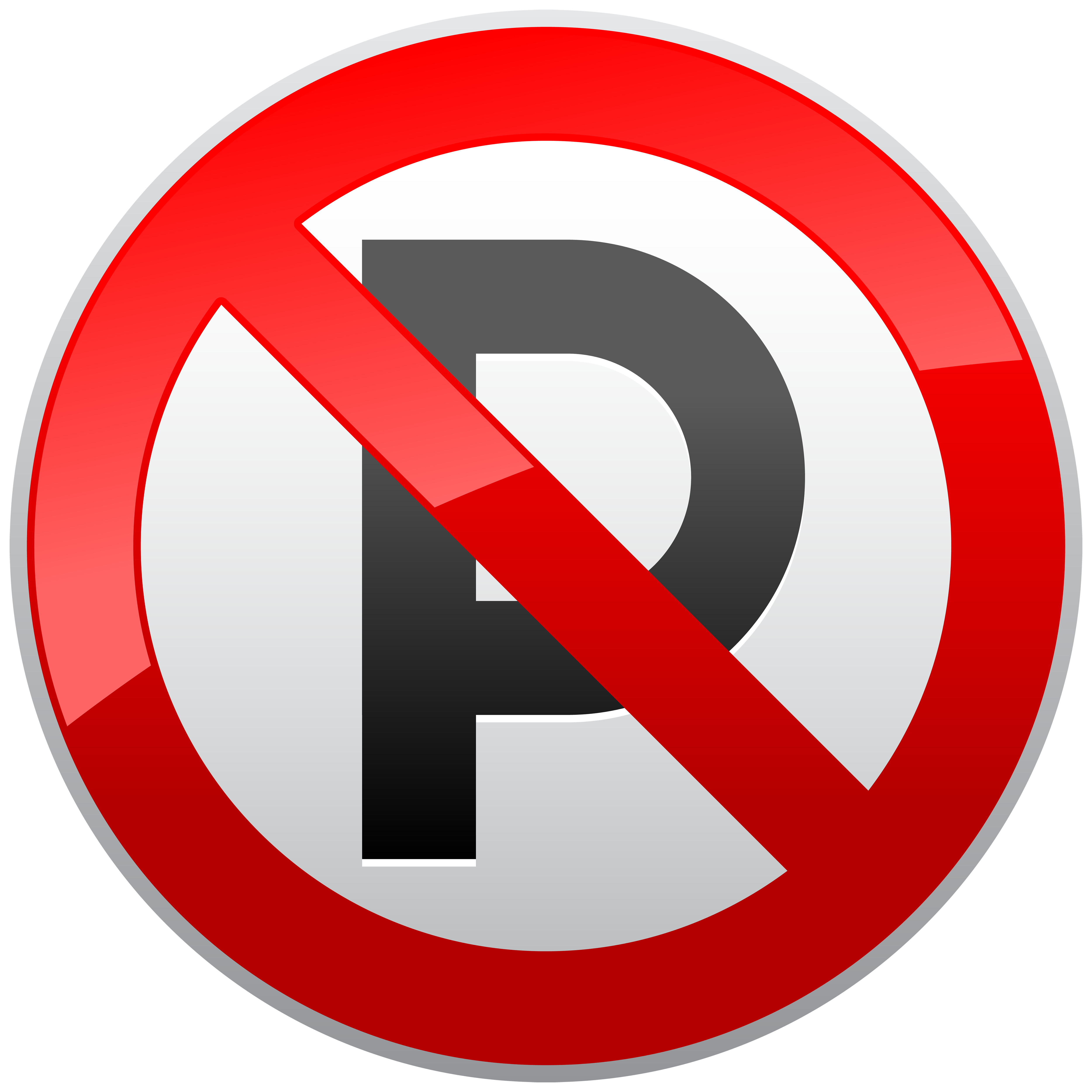 No parking prohibition sign. Website clipart circle