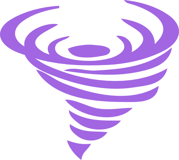 purple clipart tornado