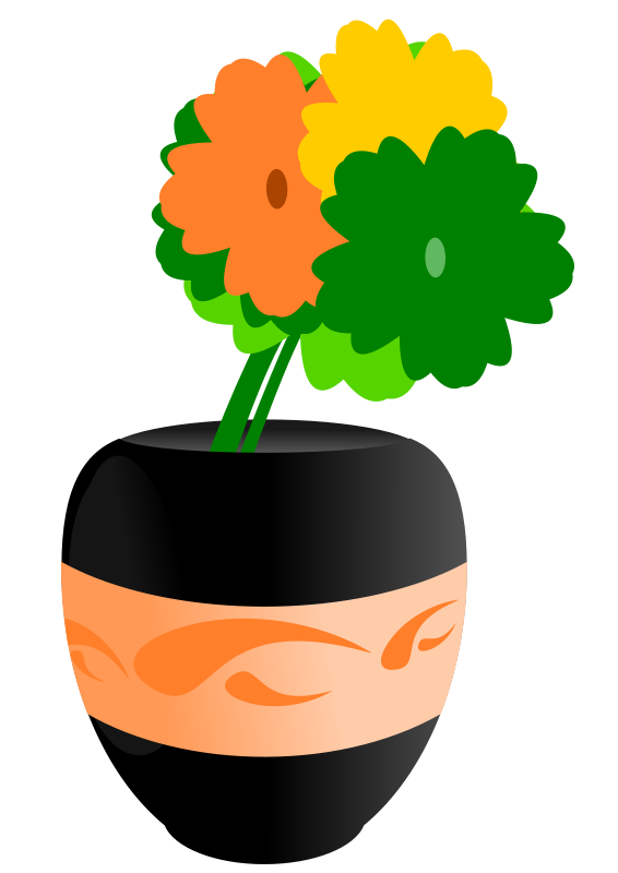 clipart table vase