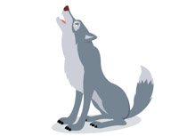 Wolves clipart standing. Free wolf clip art