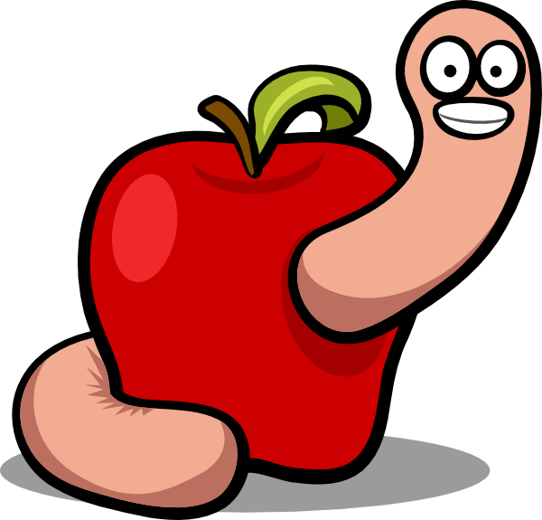 Worm clipart happy. Apple clip art at