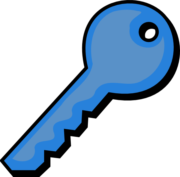 Blue clip art at. Free clipart key