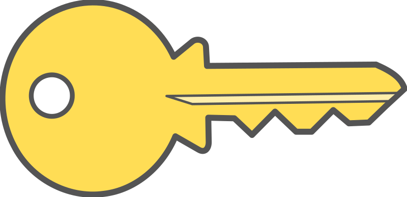 Clipart key. Cilpart chic idea yellow