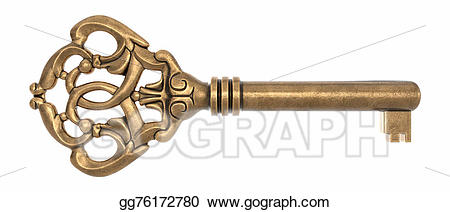 clipart key brass