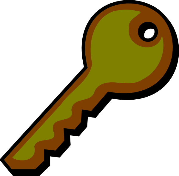 key clipart colored