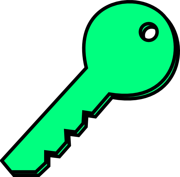 Clipart key colorful key. Pale green clip art