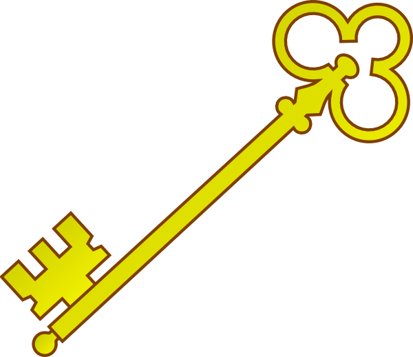 keys clipart gold key