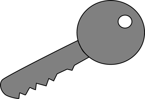 clipart key gray
