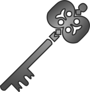 clipart key gray