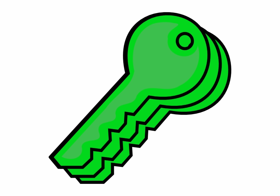 clipart key green