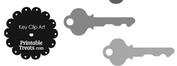 key clipart grey key