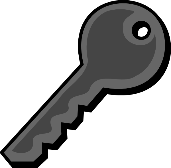 clipart key grey key