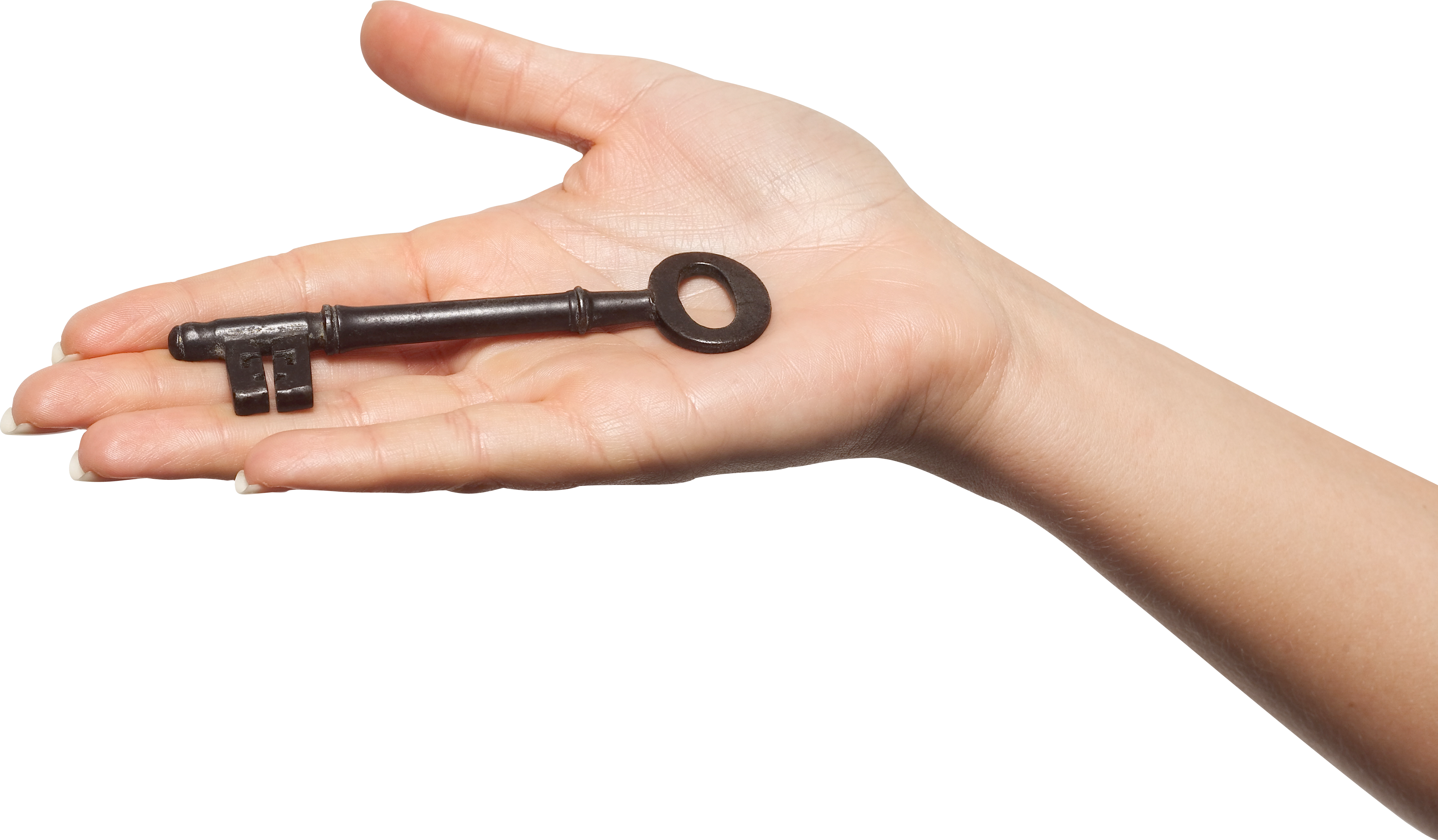 Clipart key hand holding. Five isolated stock photo