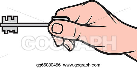 Eps vector key stock. Keys clipart hand holding