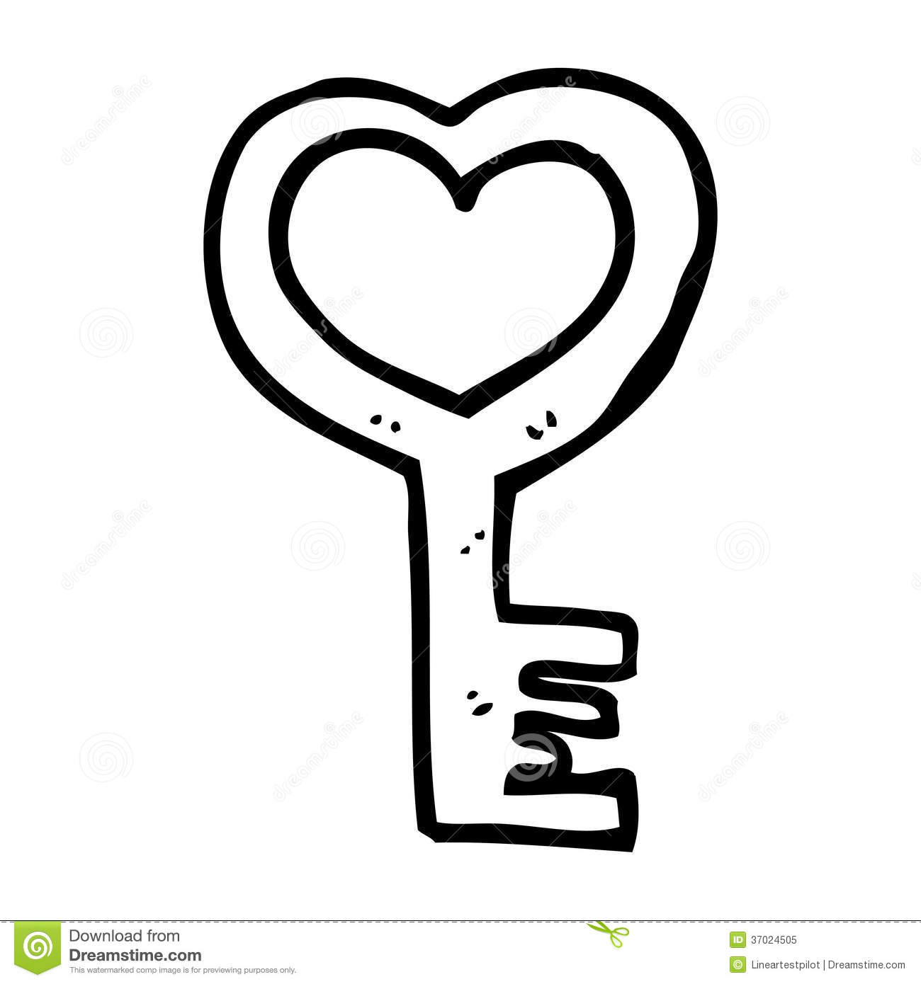 clipart key heart