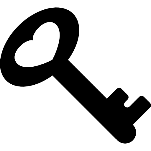 Clipart key key shape. With heart shaped hole