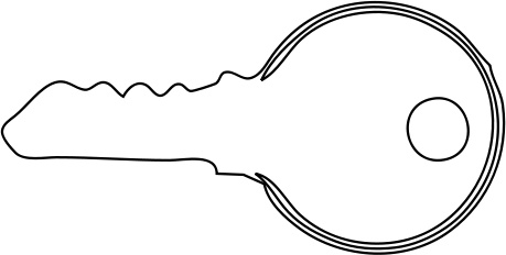 clipart key line drawing