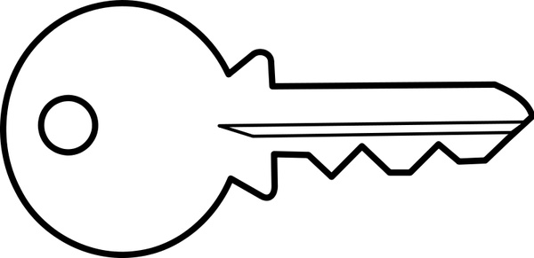 key clipart line drawing