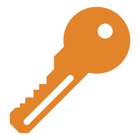 clipart key orange key