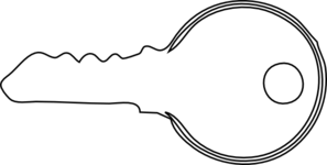 clipart key outline